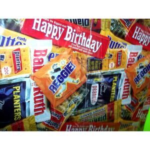 Mr Peanut Vintage Original Sealed Pack Of Hallmark Gift Wrap Planters Peanuts